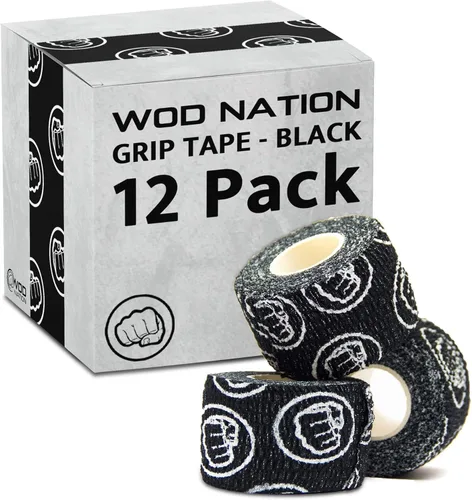 Vista 8 de WOD Nation Flexible Hook-Grip Athletic Tape – Easy-Tear, Sweat-Proof Thumb & Finger Strips for Weightlifting