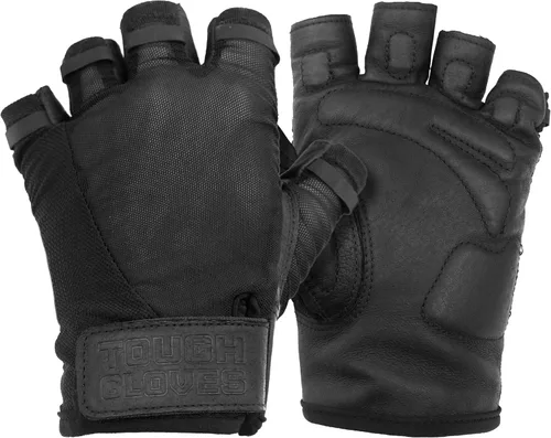 Tough Gloves® Superset Leather Workout Gloves for Weight-Lifting (Padded) Perfect for Gym Training (Breathable)