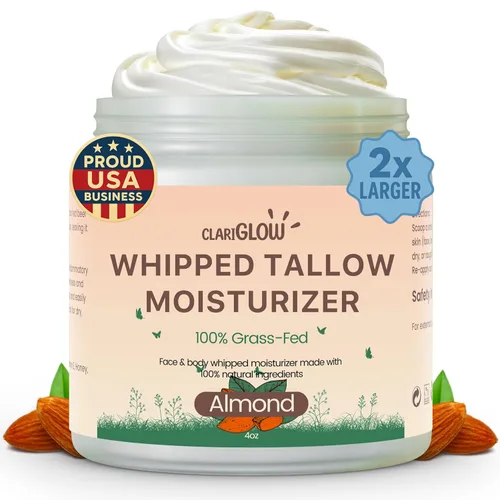 Crema hidratante facial de sarga de ternera batida | Crema de bálsamo facial 100% alimentado con pasto para piel de ternera | Loción Bálsamo