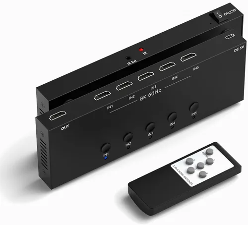 Vista 18 de Convertidor de 2 AV a HDMI, 1080P/720P 2 puertos RCA compuesto CVBS AV Switch a HDMI convertidor adaptador compatible 4:3/16:9 conmutación, para TV