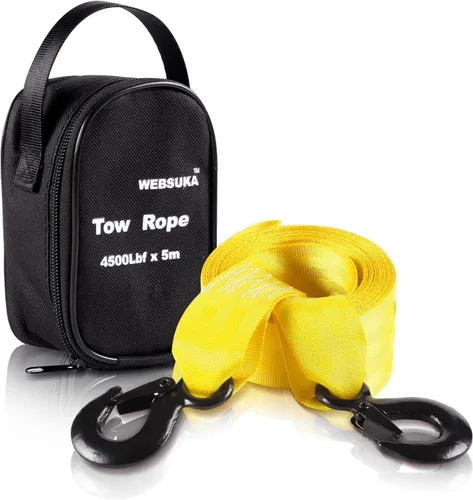 Vista 17 de Correa de cabrestante de remolque con gancho, correa de cabrestante de barco resistente de 1.5 pulgadas y 16 pies con 4500 libras de resistencia a