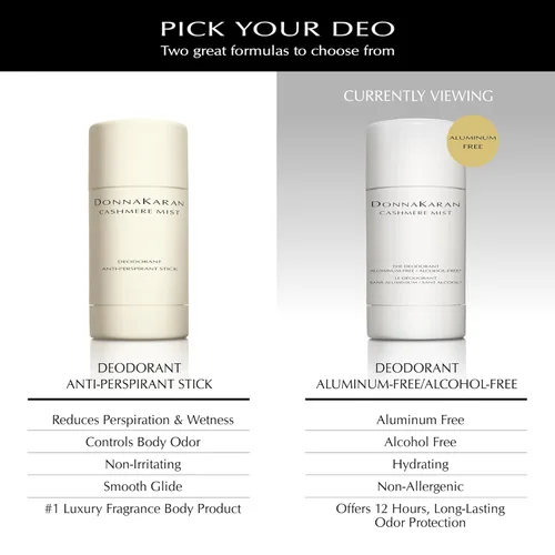 Vista 2 de Donna Karan Cashmere Mist Desodorante en barra sin aluminio para mujeres, 100% aluminio y sin alcohol, 1.7 onzas