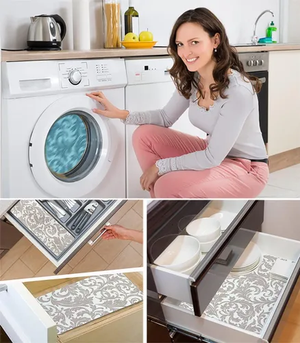 Vista 4 de Tapete de microfibra para secado de platos, 3 unidades, 20 x 15 pulgadas, grande, ultra absorbente y de secado rápido para encimera de cocina