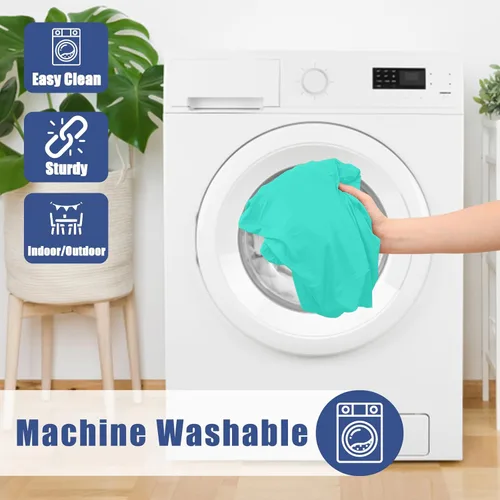 Vista 7 de Moosfor Paquete de 2 manteles rectangulares de elastano de 4 pies, elásticos y ajustables para pícnic, cubierta de mesa de patio elástica y lavable