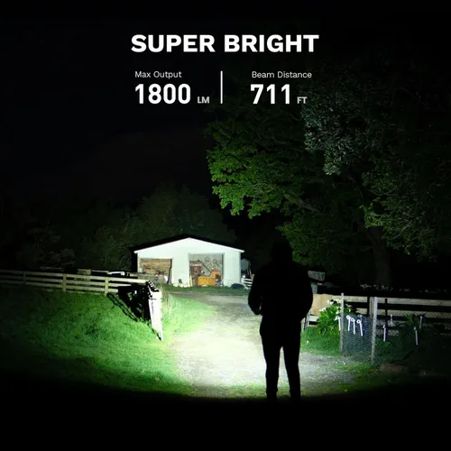 Vista 4 de 77outdoor EDC Small Rechargeable Flashlight, Sofirn SC18 1800 High Lumen Flashlight, Super Bright Pocket Light with Powerful SST-40 LED, Type C