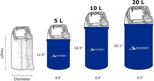 Vista 5 de Montem premium, bolsa a prueba de agua, perfecta para deportes acuáticos.