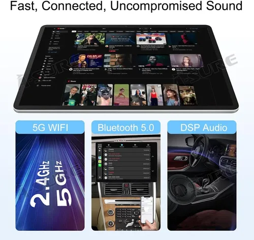 Vista 6 de Radio de coche Android 15 para Ford F150 2009-2014 - Pantalla táctil QLED de 13.1 pulgadas, CPU Octa-Core, CarPlay inalámbrico y Android Auto