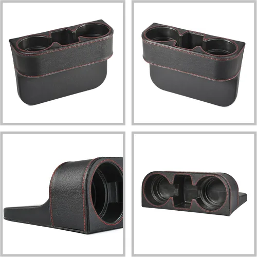 Vista 5 de Organizador Multifuncional para Asiento de Coche con Soporte para Tazas, Teléfono y Botella Negro