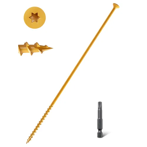 Vista 35 de LIONMAX Tornillos de cubierta de 2-1/2 pulgadas, tornillos para madera #10 x 2-1/2 pulgadas, 50 unidades, resistentes a la corrosión, revestimiento