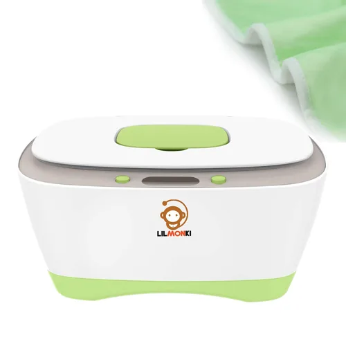 Lilmonki - Calentador y dispensador de toallitas húmedas - Para toallitas húmedas - Sin BPA - Incluye cambiador adicional