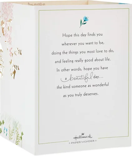Vista 2 de Hallmark Paper Wonder - Tarjeta de cumpleaños desplegable para mujer (Día hermoso)