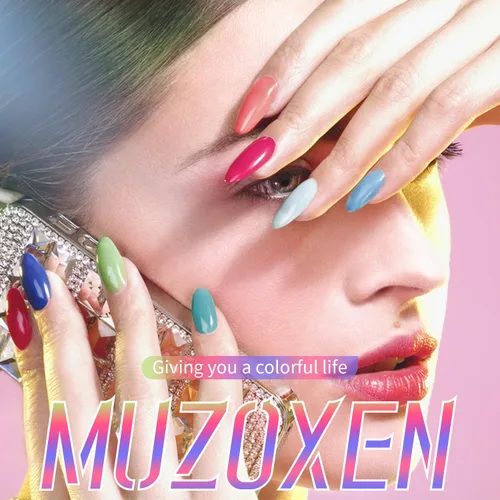 Vista 6 de Uñas postizas cuadradas a presión, uñas postizas francesas cortas acrílicas de cobertura completa, pegamento en uñas postizas con diseños