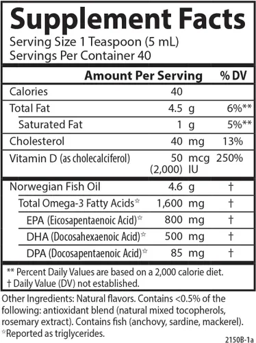Vista 3 de Carlson - El aceite de pescado más fino + D3, 1600 mg de omega-3, 50 mcg (2000 UI) de vitamina D3, aceite de pescado líquido y suplemento D3