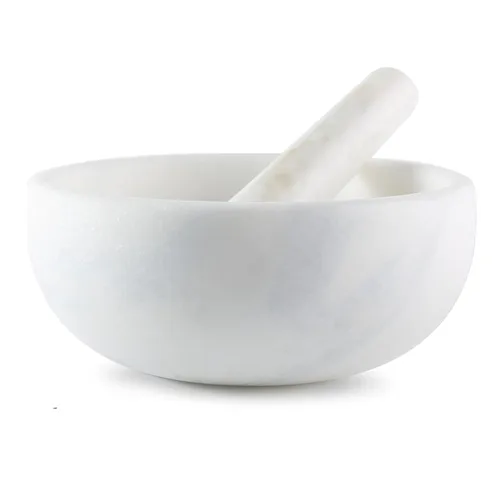 Vista 16 de Koville Juego de mortero y mortero de mármol, tazón de molinillo de 5 a 1.5 tazas para guacamole, salsa, trituradora de píldoras, especias, hierbas