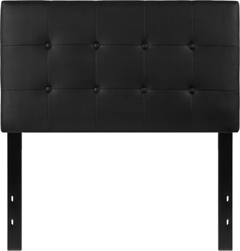 Vista 8 de Flash Furniture Bedford - Cabecero de cama doble tapizado con ribete de uñas en tela beige