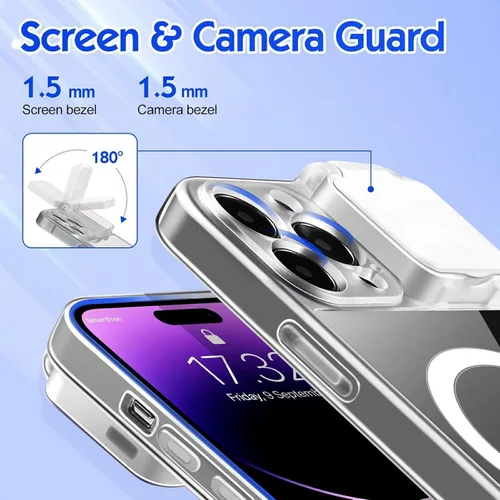 Vista 7 de Funda magnética con luz LED para selfie para iPhone 13 Pro Max, recargable, portátil, anillo de luz para selfie, maquillaje, Tiktok, transmisión
