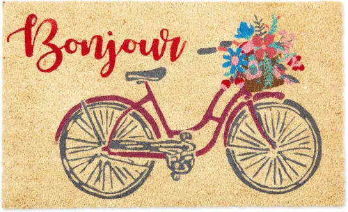 Vista 10 de DII Felpudo Natural de Fibra de Coco, Estera Decorativa Hello, 17x29, Aloe There