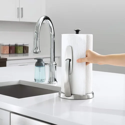 Vista 7 de Buen agarre simplemente papel higiénico, acero inoxidable OXO, Acero, Stainless, Paquete de 1