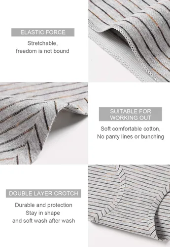 Vista 6 de Altheanray Ropa interior de algodón para mujer, sin costuras, estilo hipster, bragas, paquete de 6