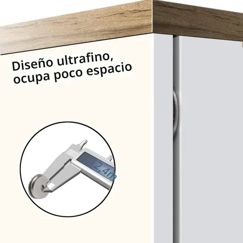 Vista 2 de Mousike - Cierre magnético para puerta de gabinete ultra delgado, imanes de acero inoxidable para cajones, cierre magnético para puerta corrediza