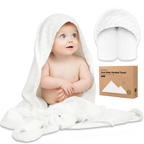 Vista 16 de KeaBabies Toalla de bebé con capucha para recién nacido - Viscosa derivada de bambú, toallas de baño grandes para bebé con capucha para niños