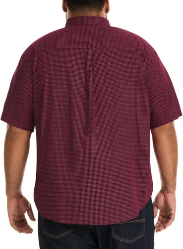 Vista 4 de Van Heusen Men's Big and Tall Wrinkle Free Short Sleeve Button Down Check Shirt