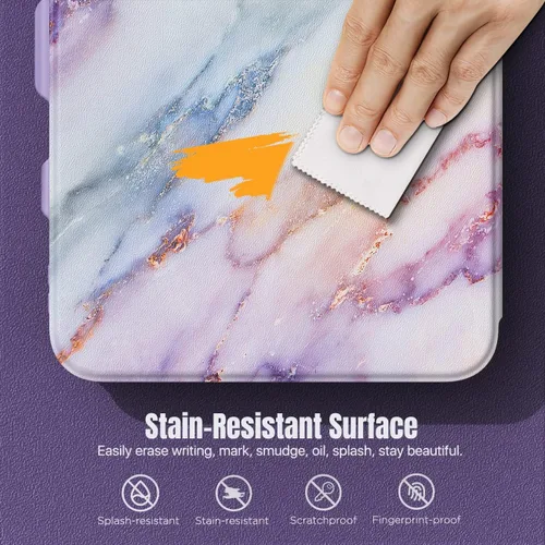 Vista 8 de MoKo Funda para iPad de 10 generación con soporte para lápices, funda para iPad de 10 generación 2022 de 10.9 pulgadas, protector de pantalla