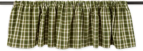 Vista 15 de DII Colección Cenefa de ventana, 100% algodón, preencogido, lavable a máquina, bolsillo para barra de cortina de 2 pulgadas, panel individual