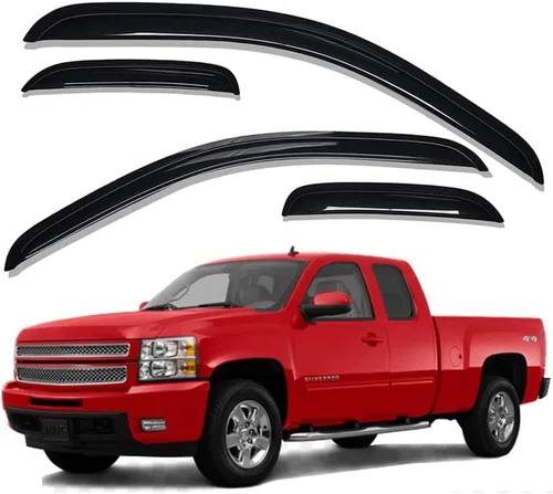 Vista 10 de CL4P01 Deflector de viento para ventana lateral, 4 piezas de montaje exterior con cinta adhesiva para protección contra la lluvia, parasol