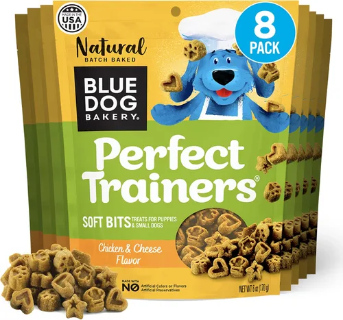 Vista 14 de Blue Dog Bakery Perfect Trainers, mini golosinas de entrenamiento para perros, suaves y masticables, hechas con carne de Estados Unidos, golosinas