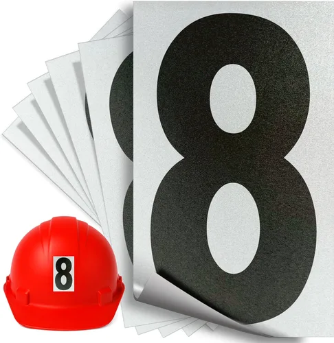 Vista 12 de iSYFIX Calcomanías de vinilo negro número 0 (Zero) – Paquete de 6 calcomanías de 1.5 pulgadas – Calcomanías de alta calidad, fondo reflectante