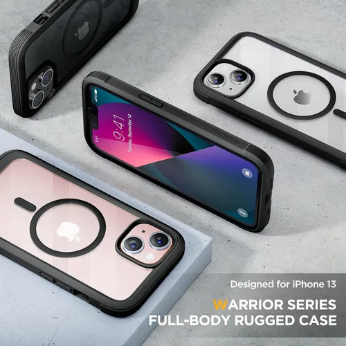 Vista 586 de Miracase - Funda para iPhone SE de 3ª/2ª generación 2022 2020 de cuerpo completo con protector de pantalla de vidrio integrado, resistente Negro