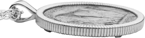 Vista 3 de US 1937 Indian Head Buffalo Nickel 5 Cents Coin Solid 925 Sterling Silver Necklace NEW - FULL HORN