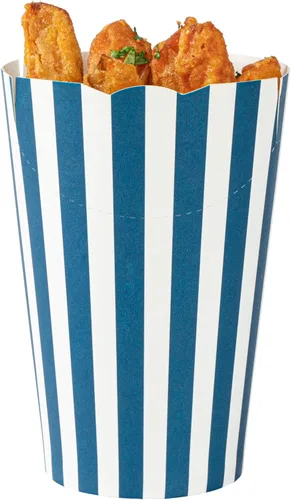 Vista 7 de Restaurantware Bio Tek - Tazas de papas fritas de 16 onzas, 100 soportes desechables para papas fritas – con tapa plegable, cierre de pestaña, tazas