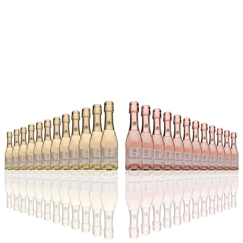 Vista 12 de VINADA - Crispy Chardonnay Mini - Vino Cero Alcohol - 6.8 fl oz (24 Botellas de Vidrio)