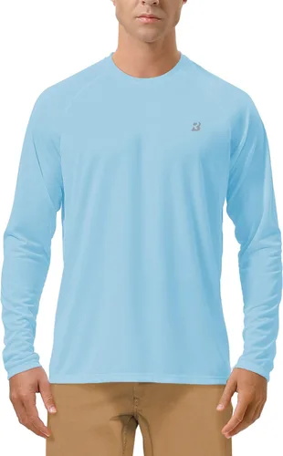 Vista 17 de Roadbox Camisas de Protección Solar UV UPF 50+ para Hombres Manga Larga SPF Rash Guard para Pesca Senderismo Natación Correr