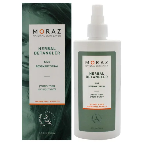 Moraz Spray desenredante natural para niños con extracto de romero, espray desenredante para todo tipo de cabello, espray desenredante orgánico para