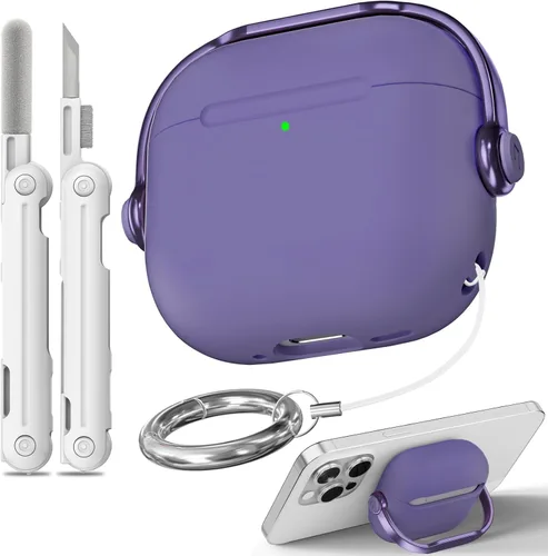 Vista 9 de Funda para Airpods Pro 3, fundas de bloqueo de seguridad para Apple Airpod Pro 3 (2025) con soporte para teléfono y kit de limpieza, protección