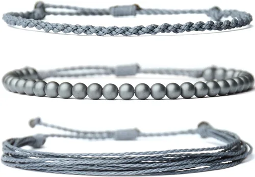 Vista 23 de Pulsera curativa hecha a mano con cuentas de piedra natural, regalo para hombres, pulsera de cuerda ajustable