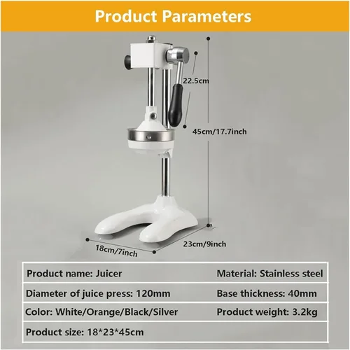 Vista 8 de Cast Iron Citrus Juicer, Countertop Squeezer For Fresh Orange Juice Includes 2 Moulds And 2 Small Juicers Cast Iron Citrus Juicer