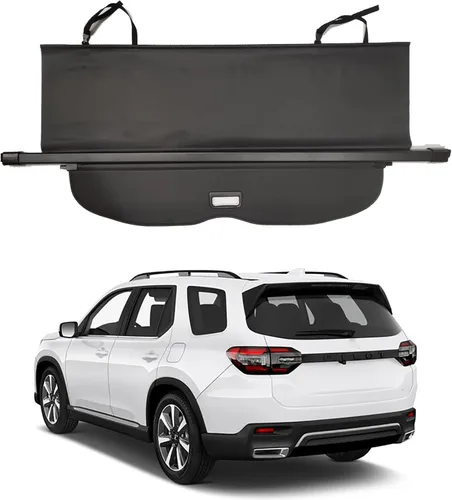 Vista 9 de kaungka Cubierta Protectora de Carga Retráctil Compatible para Honda Pilot 2009-2015, Protector Trasero del Maletero Negro Duradero