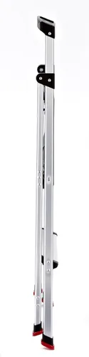 Vista 2 de Rubbermaid Escalera de 2 escalones, Taburete Escalón Plegable Ligero de Aluminio con Superficie Superior para Proyectos, Plateado, Probado según