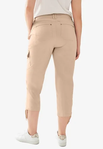 Vista 3 de Ellos Cargo Capris - Pantalones tipo cargo para mujer, talla grande