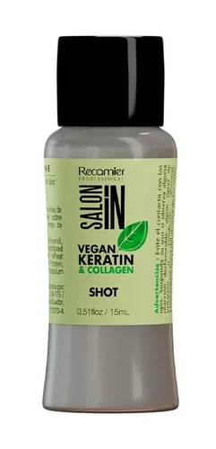 RECAMIER Hair Shot - Tratamiento intensivo de una sola inyección con queratina y colágeno vegano 0.51 onzas líquidas | PROFESIONAL, SALON, IN, 0.5