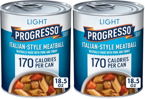 Vista 28 de Progresso Sopa enlatada ligera y sabrosa de cebada y verduras, 18.5 onzas (paquete de 12)