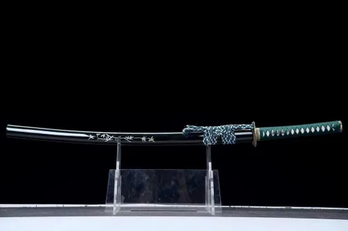 Vista 2 de Espada de Hamon real de 41 pulgadas, hoja Osoraku‑zukuri, katana samurái