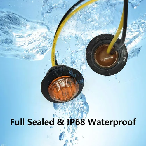 Vista 4 de 10 luces LED ámbar de 12 V impermeables para barco, luces interiores de barco, cubierta de cortesía, decoración de bañera, luces de navegación