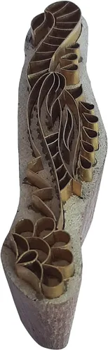 Vista 12 de Royal Kraft Sellos de madera de latón de la frontera para la impresión de bloques en arcilla, cerámica, tela BUHtag001