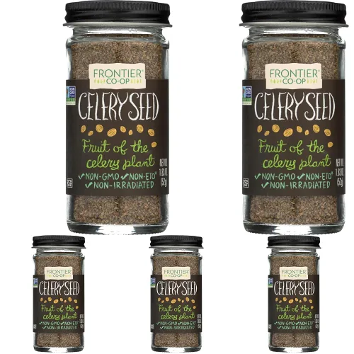 Vista 11 de Frontier Co-op Semilla de apio entera, botella de 1.83 onzas, gran textura en ensaladas, clave en platos étnicos y encurtidos, Kosher