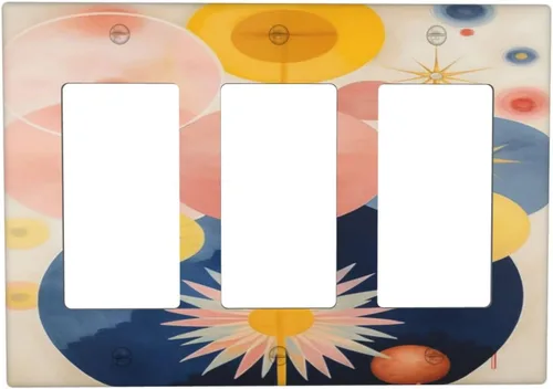 Vista 81 de Cubiertas Decorativas de Arte para Interruptores de Luz de Hojas de Otoño Placa de Pared de Palanca Individual Cubierta Decorativa para Interruptor